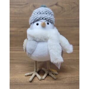 Wondershop Target Fabric Bird Decorative Figurine w/ White Scarf & Beanie- Purl